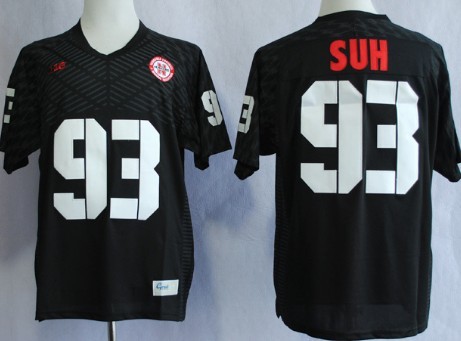 Nebraska Cornhuskers #93 Ndamukong Suh 2013 Black Jersey 