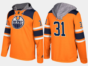 Adidas Edmonton Oilers 31 Grant Fuhr Orange Name And Number Hoodie