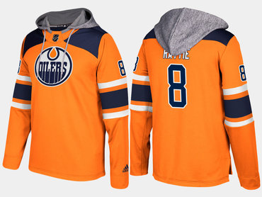 Adidas Edmonton Oilers 8 Ty Rattie Name And Number Orange Hoodie