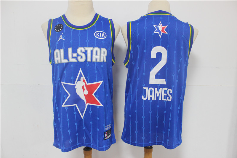 Men's Los Angeles Lakers #2 LeBron James Blue Jordan Brand 2020 All-Star Game Swingman Stitched NBA Jersey