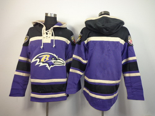 Men's Baltimore Ravens Blank Purple Hoodie