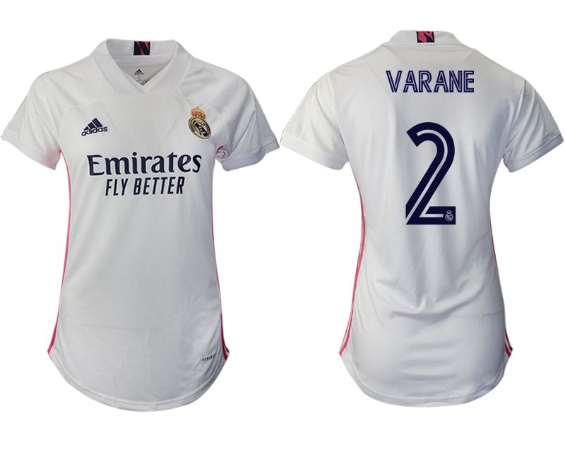 Women 2020-2021 Real Madrid home aaa version 2 white Soccer Jerseys