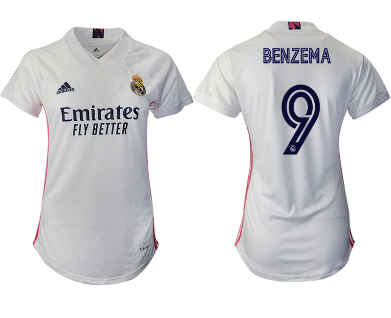 Women 2020-2021 Real Madrid home aaa version 9 white Soccer Jerseys
