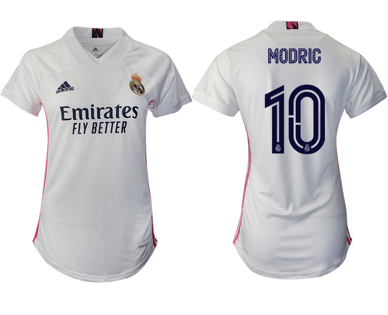 Women 2020-2021 Real Madrid home aaa version 10 white Soccer Jerseys