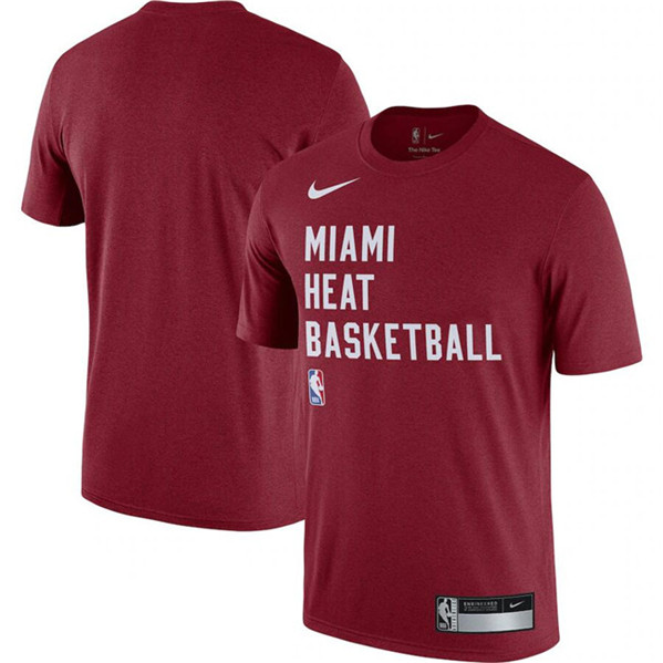 Men's Miami Heat Red 2023-24 Sideline Legend Performance Practice T-Shirt