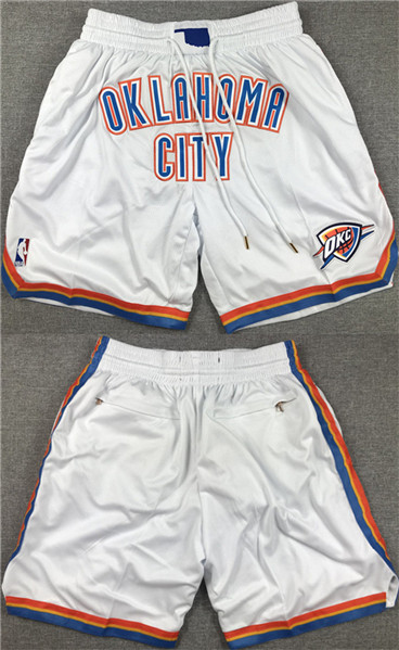 Men's Oklahoma City Thunder White Shorts