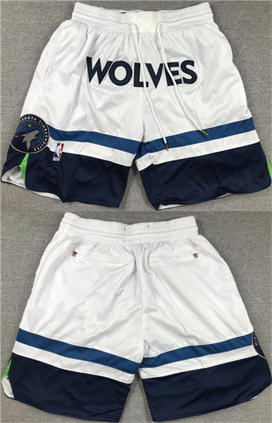 Men's Minnesota Timberwolves White Mitchell & Ness Shorts