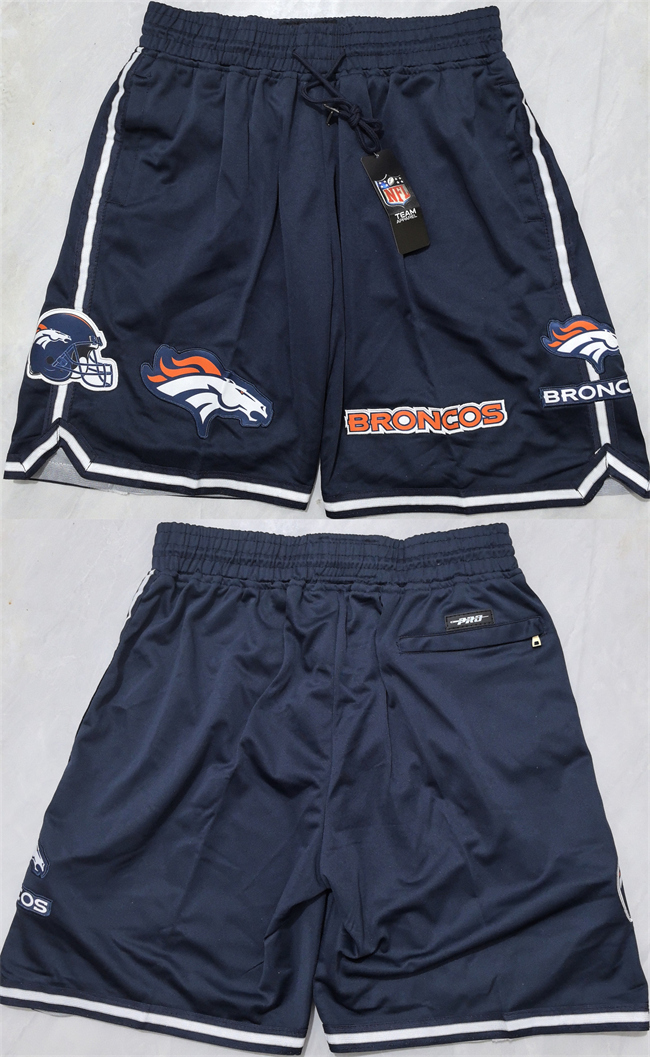 Men's Denver Broncos Navy Shorts(Run Small)