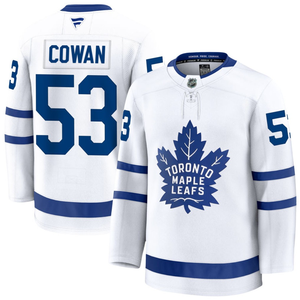 Men's Toronto Maple Leafs #53 Easton Cowan White Authentic Jersey