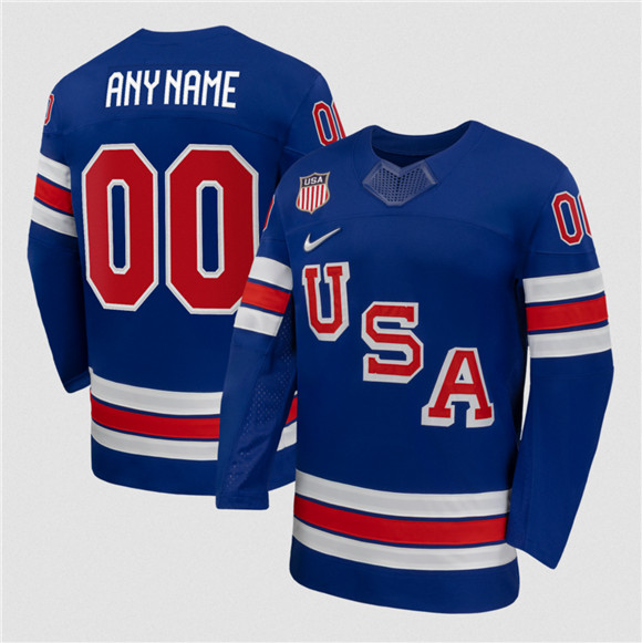 Men's USA Active Player Custom Blue 2026 Stitched Jersey
