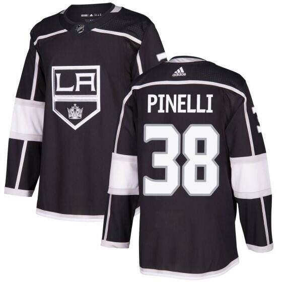 Men's Los Angeles Kings #38 Francesco Pinelli Black Stitched Hockey Jersey