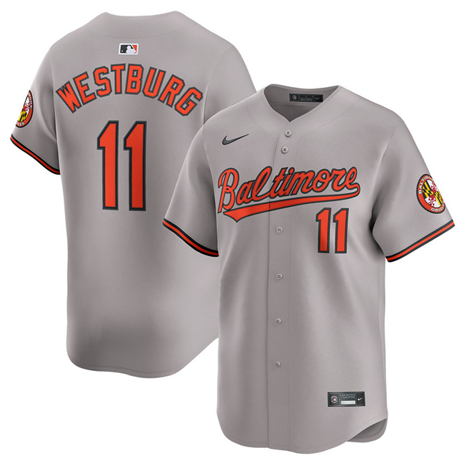 Men's Baltimore Orioles #11 Jordan Westburg Gray 2025 Limited Cool Base Stitched Baseball Jersey