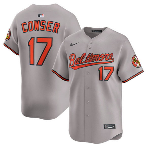 Men's Baltimore Orioles #17 Colton Cowser Gray 2025 Limited Stitched Baseball Jersey