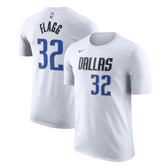 Men's Dallas Mavericks #32 Cooper Flagg White 2025 Draft First Round Pick Association Edition Name & Number T-Shirt