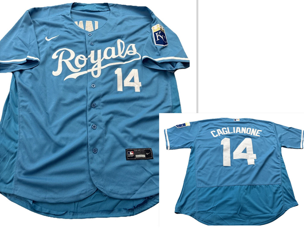 Men's Kansas City Royals #14 Jac Caglianone Light Blue Flexbase Stitched MLB Jersey
