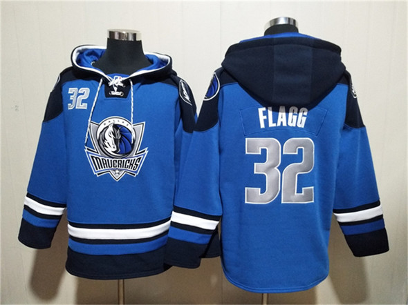 Men's Dallas Mavericks #32 Cooper Flagg Blue Navy Ageless Must-Have Lace-Up Pullover Hoodie