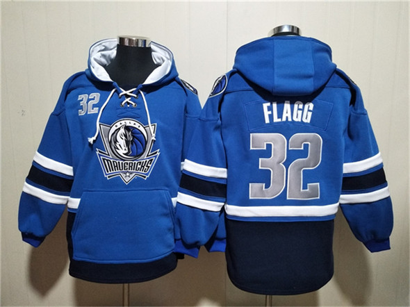 Men's Dallas Mavericks #32 Cooper Flagg Navy Ageless Must-Have Lace-Up Pullover Hoodie