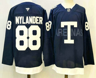 Men's Toronto Maple Leafs #88 William Nylander Navy Heritage Classic Stitched Authentic Jersey