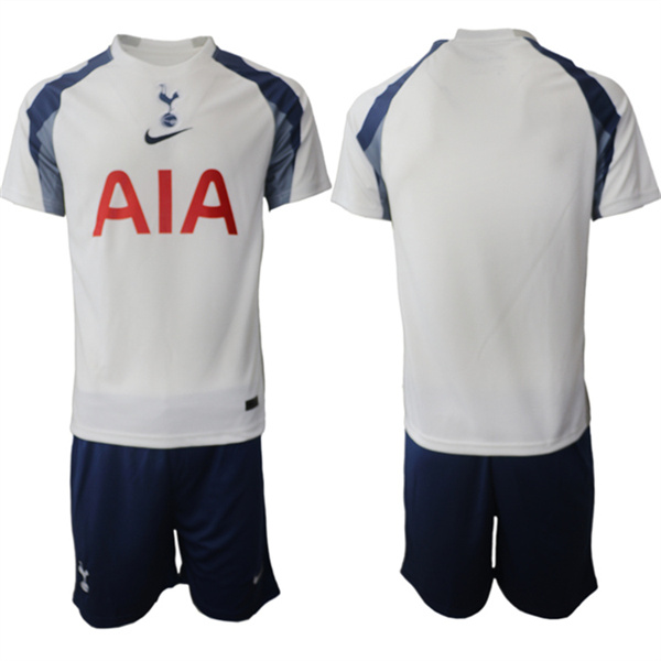 Men's Tottenham Hotspur Blank 2025-26 White Home Soccer Jersey Suit