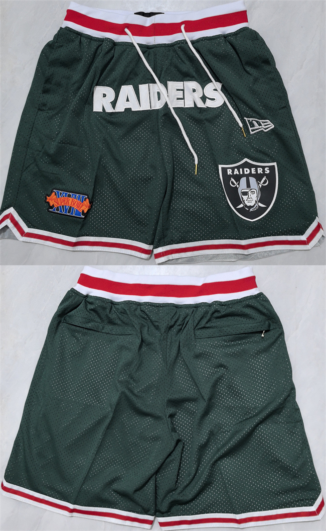 Men's Las Vegas Raiders Black Shorts (Run Small)