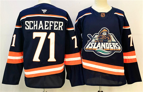 Men's New York Islanders #71 Matthew Schaefer Navy 2024-25 Stitched Hockey Jersey