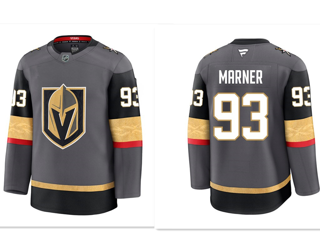 Men's Vegas Golden Knights #93 Mitchell Marner Gray 2024-25 Alternate Stitched Hockey Jersey
