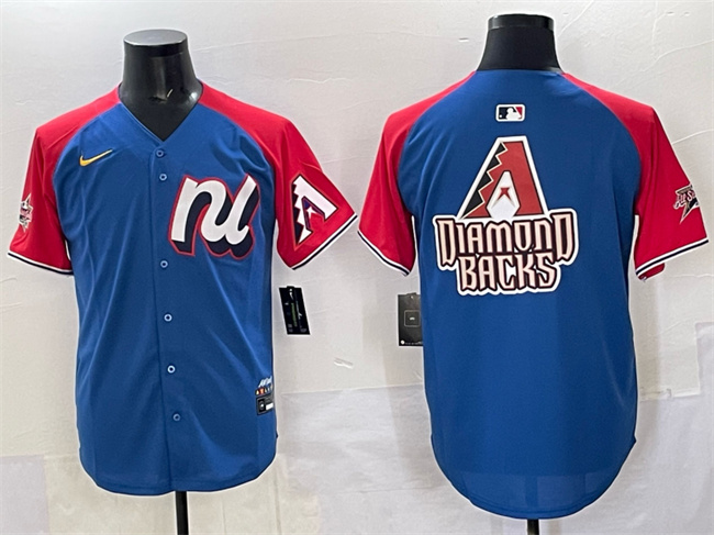 Men's National League Arizona Diamondbacks Team Big Logo Blue Red Alternate 2025 All-Star Edition Limited Stitched Baseball Jersey