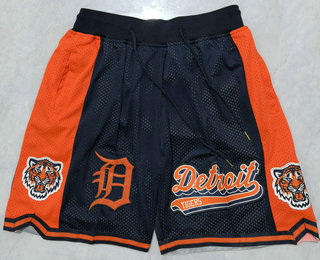 Men's Detroit Tigers Navy Blue Just Don Shorts Shorts