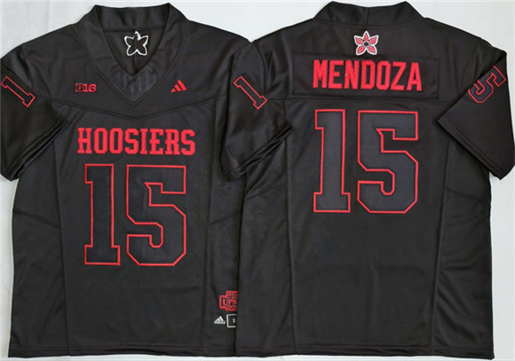 Men's Indiana Hoosiers #15 Fernando Mendoza Black F.U.S.E. Stitched Jersey