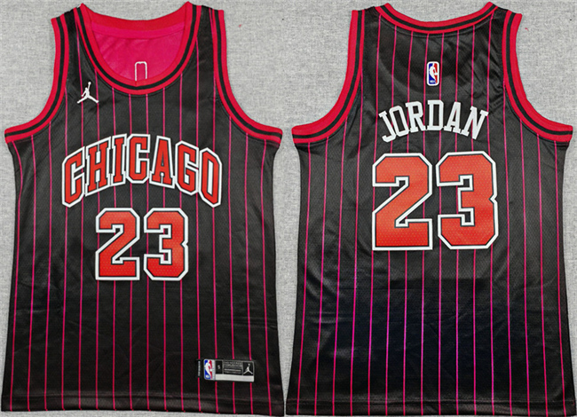 Youth Chicago Bulls #23 Michael Jordan Black City Edition Stitched Basketball Jersey