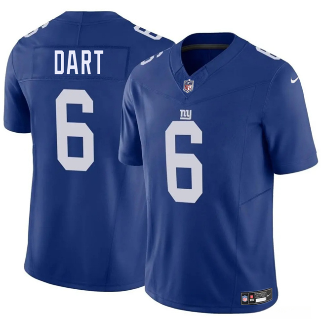 Youth New York Giants #6 Jaxson Dart Blue 2025 Draft F.U.S.E. Vapor Untouchable Limited Stitched Jersey