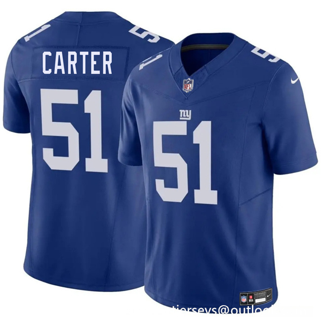 Youth New York Giants #51 Abdul Carter Blue 2025 Draft F.U.S.E. Vapor Untouchable Limited Stitched Jersey