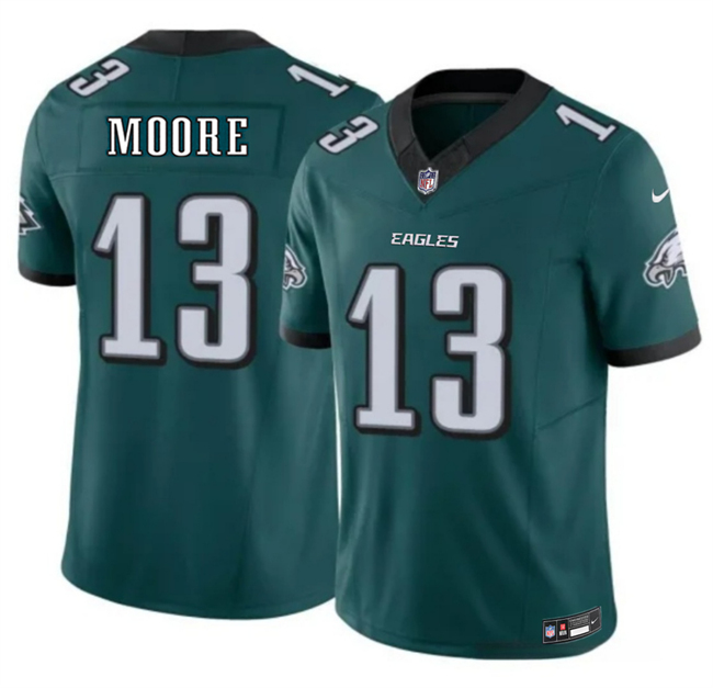 Men's Philadelphia Eagles #13 Elijah Moore Green 2026 F.U.S.E. Vapor Untouchable Limited Stitched Football Jersey