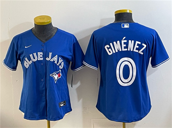 Women's Toronto Blue Jays #0 Andrés Giménez Blue Cool Base Stitched Baseball Jersey(Run Small)