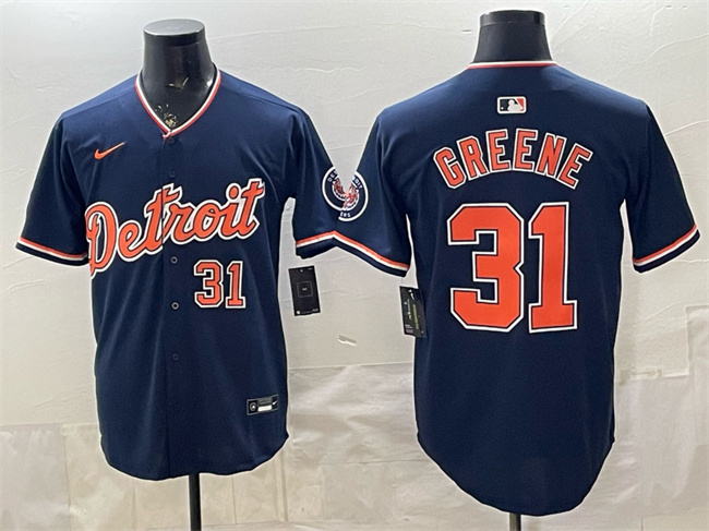 Men's Detroit Tigers #31 Riley Greene Navy 2026 Alternate Vapor Premier Limited Stitched Baseball Jersey