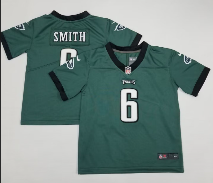 Toddlers Philadelphia Eagles #6 DeVonta Smith Midnight Green 2021 Vapor Untouchable Stitched NFL Nike Limited Jersey